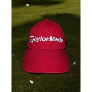 Taylormade Golf‎ Red Strapback Unstructured Slouch Dad Hat Cap